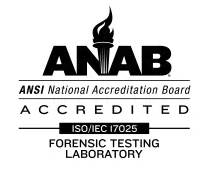 ANAB ANSI National Accreditation Board — ISO/IEC 17025 Forensic Testing Laboratory Accredited
